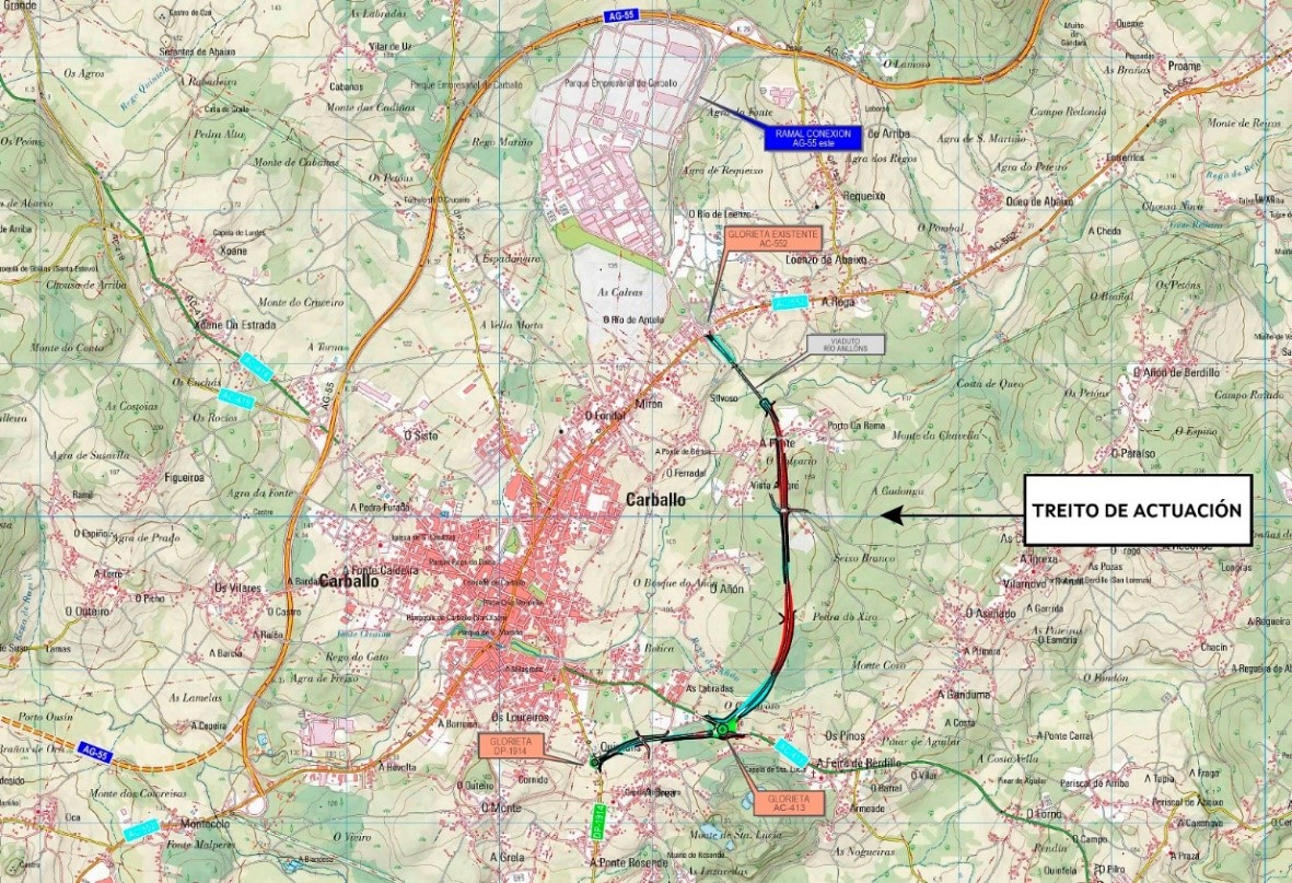 La Xunta somete a consulta ambiental el trazado de la carretera de circunvalación. 